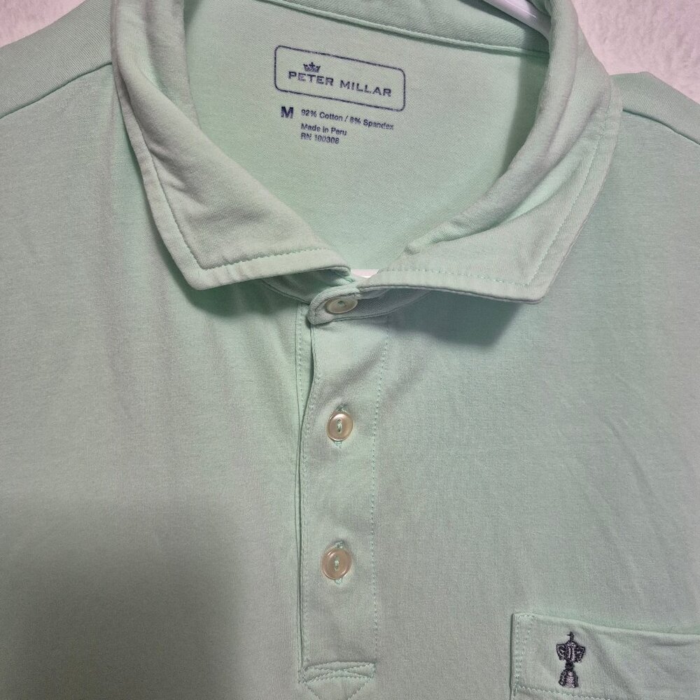 Peter Millar Mint Colored Performance Polo Shirt … - image 6
